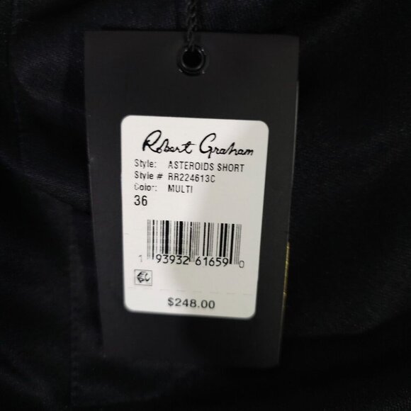 Robert Graham Asteroids Short XL Limited Edition Supima Cotton Black/Yellow - Picture 5 of 8